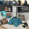 imageFranco Kids Bedding Super Soft Comforter and Sheet Set with Sham 7 Piece Full Size PokemonJurassic World  Worldwide Dinos
