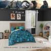 imageFranco Kids Bedding Super Soft Comforter and Sheet Set with Sham 7 Piece Full Size PokemonJurassic World  Worldwide Dinos