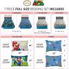 imageFranco Kids Bedding Super Soft Comforter and Sheet Set with Sham 7 Piece Full Size PokemonMario