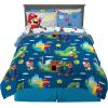 imageFranco Kids Bedding Super Soft Comforter and Sheet Set with Sham 7 Piece Full Size PokemonMario