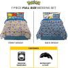imageFranco Kids Bedding Super Soft Comforter and Sheet Set with Sham 7 Piece Full Size PokemonPokemon  Aloha Region