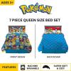 imageFranco Kids Bedding Super Soft Comforter and Sheet Set with Sham 7 Piece Full Size PokemonPokemon