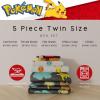imageFranco Kids Bedding Super Soft Comforter and Sheet Set with Sham 7 Piece Full Size PokemonPokemon Color Lines