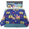 imageFranco Kids Bedding Super Soft Comforter and Sheet Set with Sham 7 Piece Full Size PokemonSpongebob Squarepants