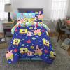imageFranco Kids Bedding Super Soft Comforter and Sheet Set with Sham 7 Piece Full Size PokemonSpongebob Squarepants