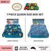 imageFranco Kids Bedding Super Soft Comforter and Sheet Set with Sham 7 Piece Full Size PokemonSuper Mario