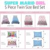 imageFranco Kids Bedding Super Soft Comforter and Sheet Set with Sham 7 Piece Full Size PokemonSuper Mario Girl