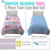 imageFranco Kids Bedding Super Soft Comforter and Sheet Set with Sham 7 Piece Full Size PokemonSuper Mario Girl