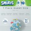 imageFranco Kids Bedding Super Soft Comforter and Sheet Set with Sham 7 Piece Full Size PokemonThe Smurfs  Blue Original