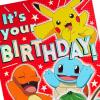 imageHallmark Pokmon Birthday Card Wild PikachuPikachu  Squirtle  Charmander  Bulbasaur
