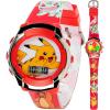 imageAccutime Kids Pokemon Digital LCD Quartz Watch for Boys Girls and Adults All AgesPikachu Red