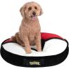 imagePokmon Poke Ball Pillow Pet Bed  30Inch Pet Bed with Machine Washable Removable Cover and Grip Dots