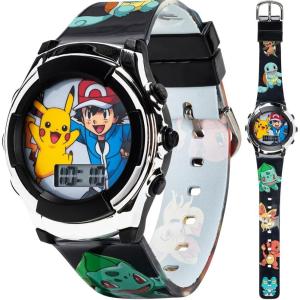 imageAccutime Kids Pokemon Digital LCD Quartz Watch for Boys Girls and Adults All AgesAsh  Pikachu
