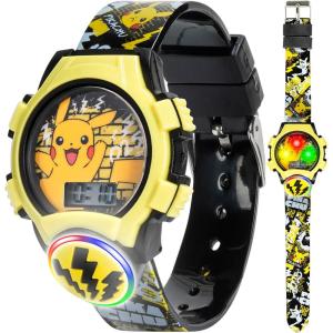 imageAccutime Kids Pokemon Digital LCD Quartz Watch for Boys Girls and Adults All AgesBlack and Yellow