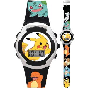 imageAccutime Kids Pokemon Digital LCD Quartz Watch for Boys Girls and Adults All AgesPikachu Black