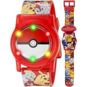 imageAccutime Kids Pokemon Digital LCD Quartz Watch for Boys Girls and Adults All AgesPokeball Red