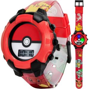 imageAccutime Kids Pokemon Digital LCD Quartz Watch for Boys Girls and Adults All AgesPokeball Red Black