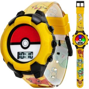 imageAccutime Kids Pokemon Digital LCD Quartz Watch for Boys Girls and Adults All AgesPokeball Yellow