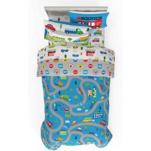 imageFranco Kids Bedding Super Soft Comforter and Sheet Set with Sham 7 Piece Full Size PokemonBlue