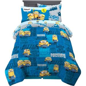 imageFranco Kids Bedding Super Soft Comforter and Sheet Set with Sham 7 Piece Full Size PokemonMinions the Rise of Gru