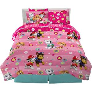imageFranco Kids Bedding Super Soft Comforter and Sheet Set with Sham 7 Piece Full Size PokemonPaw Patrol Girl