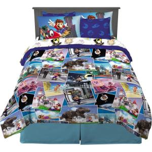 imageFranco Kids Bedding Super Soft Comforter and Sheet Set with Sham 7 Piece Full Size PokemonSuper Mario  Around the World