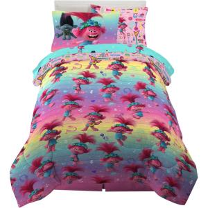 imageFranco Kids Bedding Super Soft Comforter and Sheet Set with Sham 7 Piece Full Size PokemonTrolls World Tour