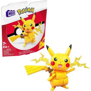 imageMEGA Pokmon Building Toys Set Charizard with 222 Pieces Articulated and Poseable 4 Inches Tall for KidsPikachu