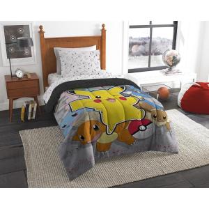 imageNORTHWEST Pokemon Full Sized Bed in a Bag Set Pikachu Eevee Anime Bedding for Girls Boys Light and SweetBattle Squad