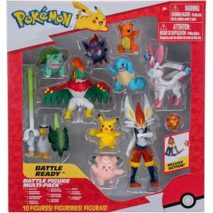 imagePokemon Battle Figure 10 Pack  One 45Inch Cinderace Figure Plus Three 3Inch and Six 2Inch Battle Figures Including Pikachu Amazon Exclusive