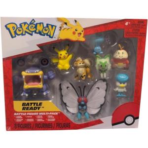 imagePokmon Battle Figure 8 Pack  Features 2Inch Pikachu Eevee Appletun Growlithe Mimikyu Togepi 3Inch Raichu amp Hawlucha  Authentic Details