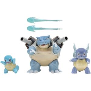 imagePokmon Select Evolution 3 Pack  Features 2Inch Squirtle 3Inch Wartortle amp 45Inch Blastoise Battle Figures  Authentic DetailsStyle 2