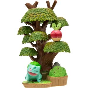 imagePokmon Select Forest Environment  MultiLevel Display Set with 2Inch Bulbasaur and Applin Battle Figures