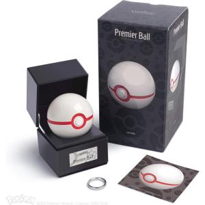 imageThe Wand Company Original Pok Ball Authentic Replica  Realistic Electronic DieCast Pok Ball with Display Case Light Features  Officially Licensed by PokmonPremier Ball