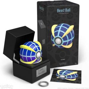 imageThe Wand Company Original Pok Ball Authentic Replica  Realistic Electronic DieCast Pok Ball with Display Case Light Features  Officially Licensed by PokmonBeast Ball