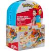 imageJazwares Pokmon Carry CASE Battle Desert PLAYSET  Portable Transforming Playset with Action Features and 2inch Pikachu Battle Figure