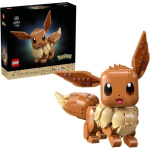 imageLEGO Pokmon Eevee  Collectible Building Set for Adults Ages 18  Posable Pokmon Figure for Display  Desk Bookshelf or Home Office Decor  Gift for Men amp Women  72151